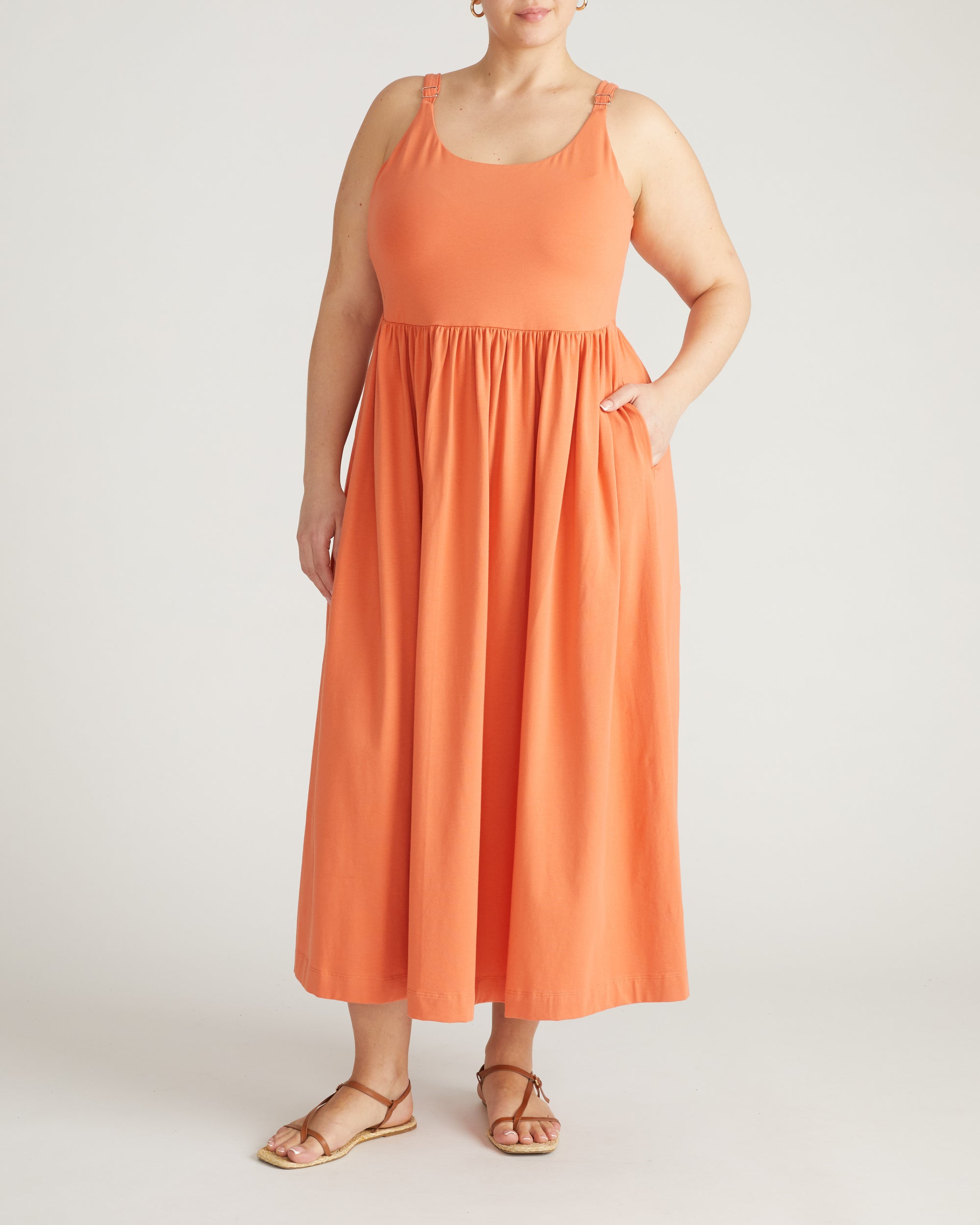 Cayo Cami Dress - Italian Orange | Plus Size & Straight Size Women's Fashion | Universal Standard