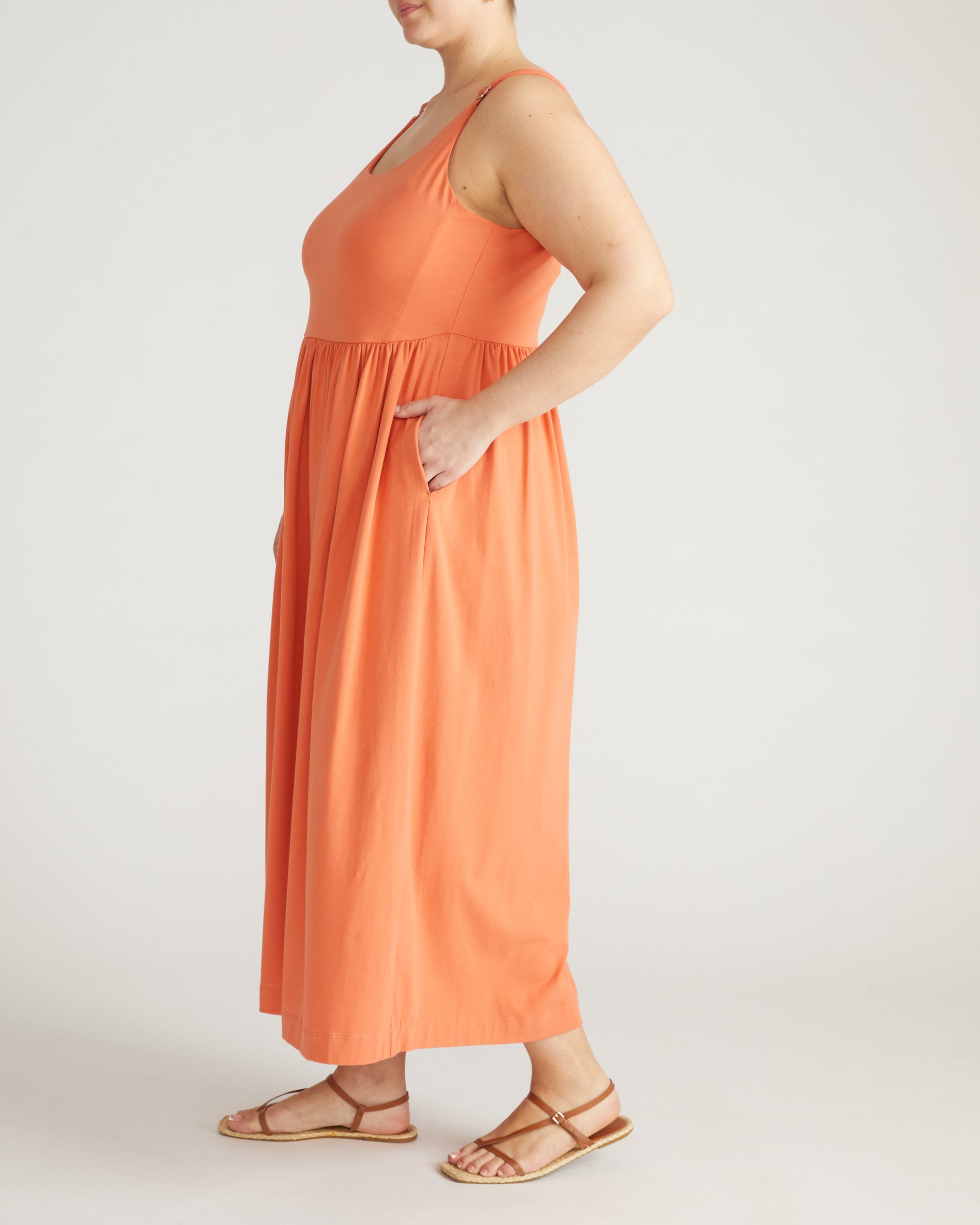 Cayo Cami Dress - Italian Orange | Plus Size & Straight Size Women's Fashion | Universal Standard