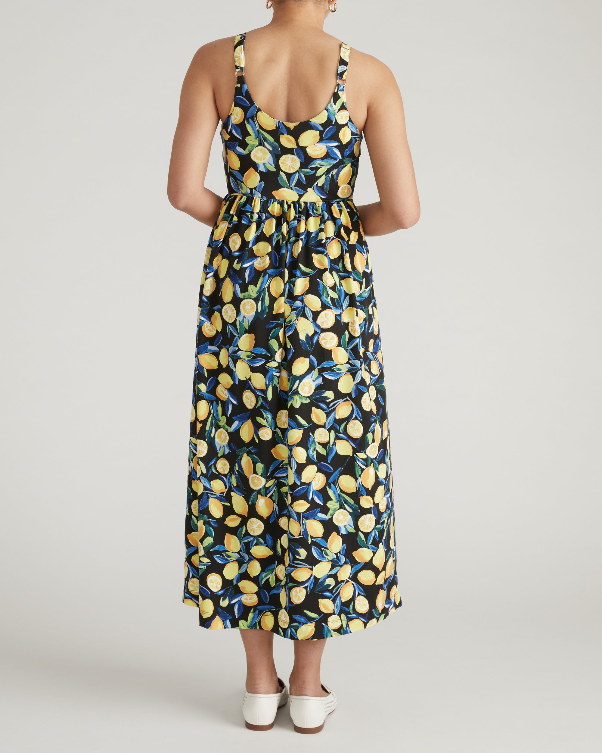 Cayo Cami Dress - Black Limoncello Print Universal Standard Cayo Cami Dress - Black Limoncello Print Universal Standard