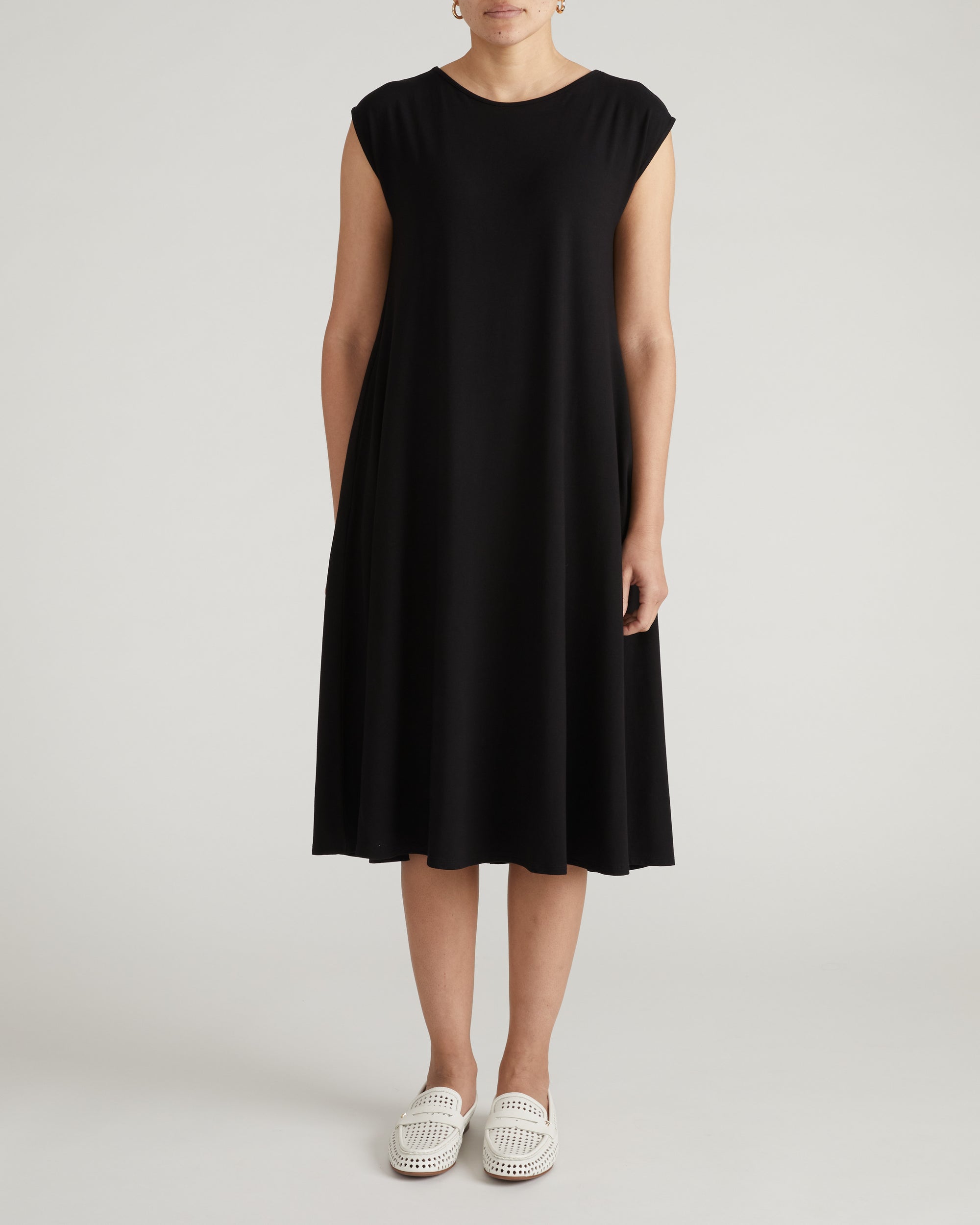 slim fit dress slacks Capri Divine Jersey Flared Dress
