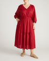 Sorrento Linen Midi Dress - Vibrant Red | Plus Size & Straight Size Women's Fashion | Universal Standard