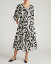 Sorrento Linen Midi Dress - Vine Print | Plus Size & Straight Size Women's Fashion | Universal Standard