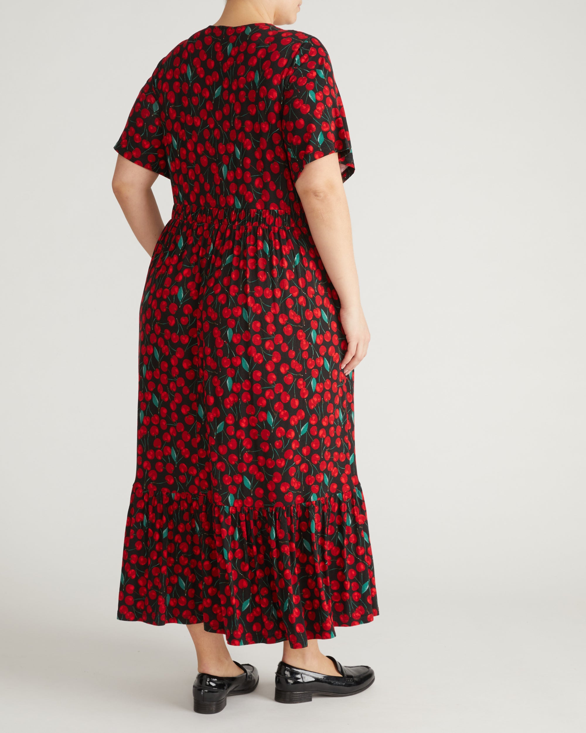 Ravello Liquid Jersey Dress - Very Cherry Print | Plus Size & Straight Size Women's Fashion | Universal Standard