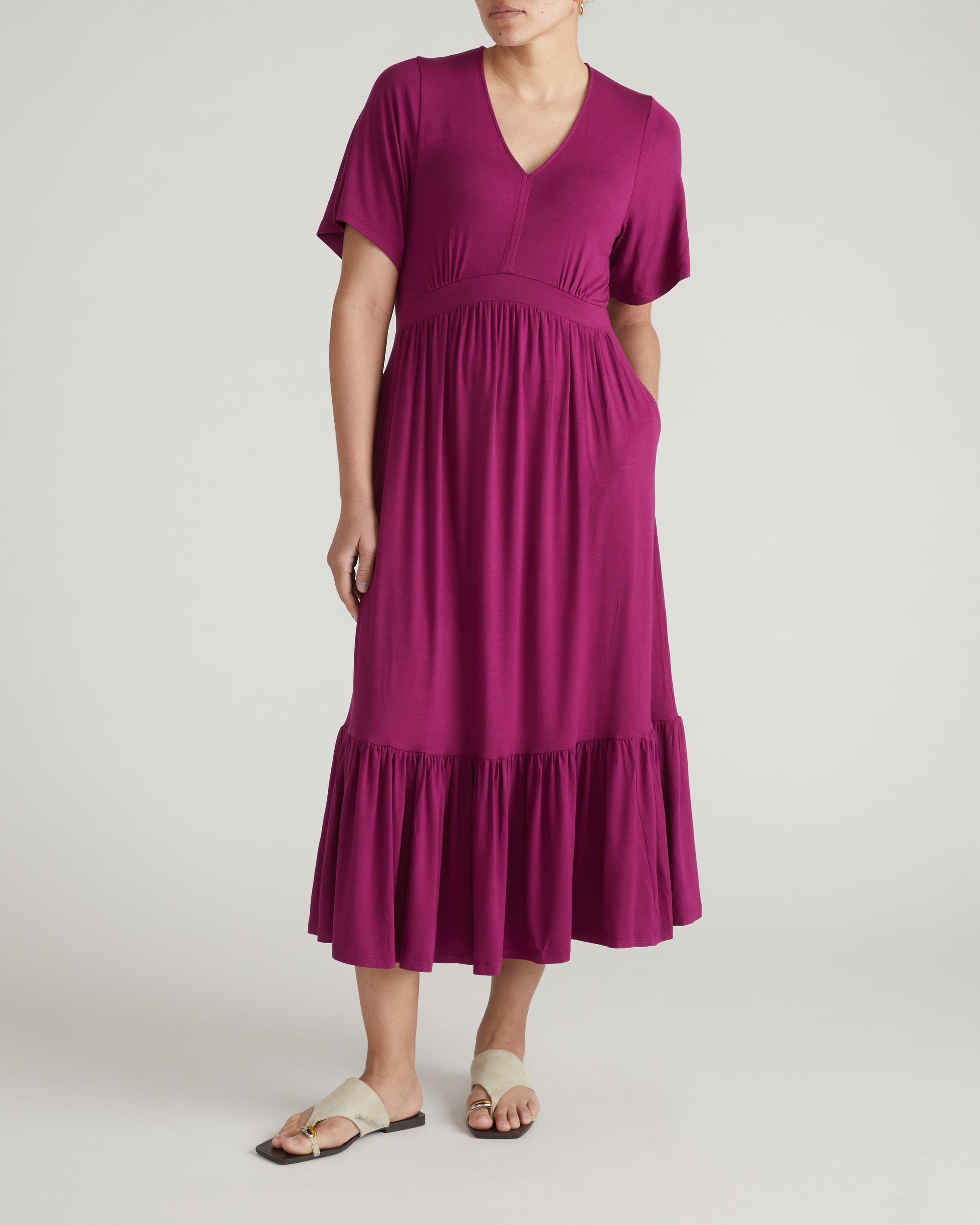 Ravello Liquid Jersey Dress - Rothko Purple | Plus Size & Straight Size Women's Fashion | Universal Standard