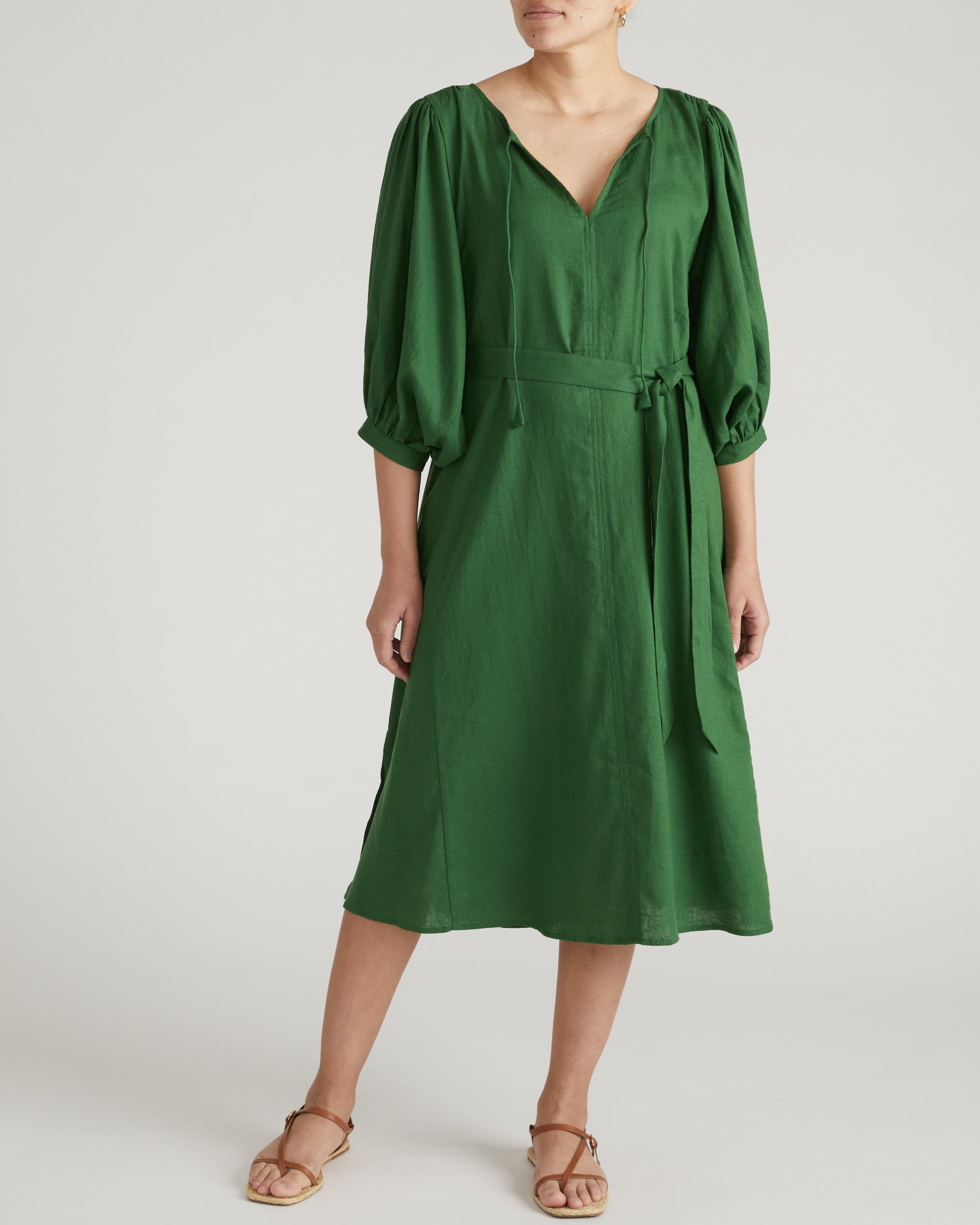 Amparo Linen Blend Dress - Jardin | Plus Size & Straight Size Women's Fashion | Universal Standard