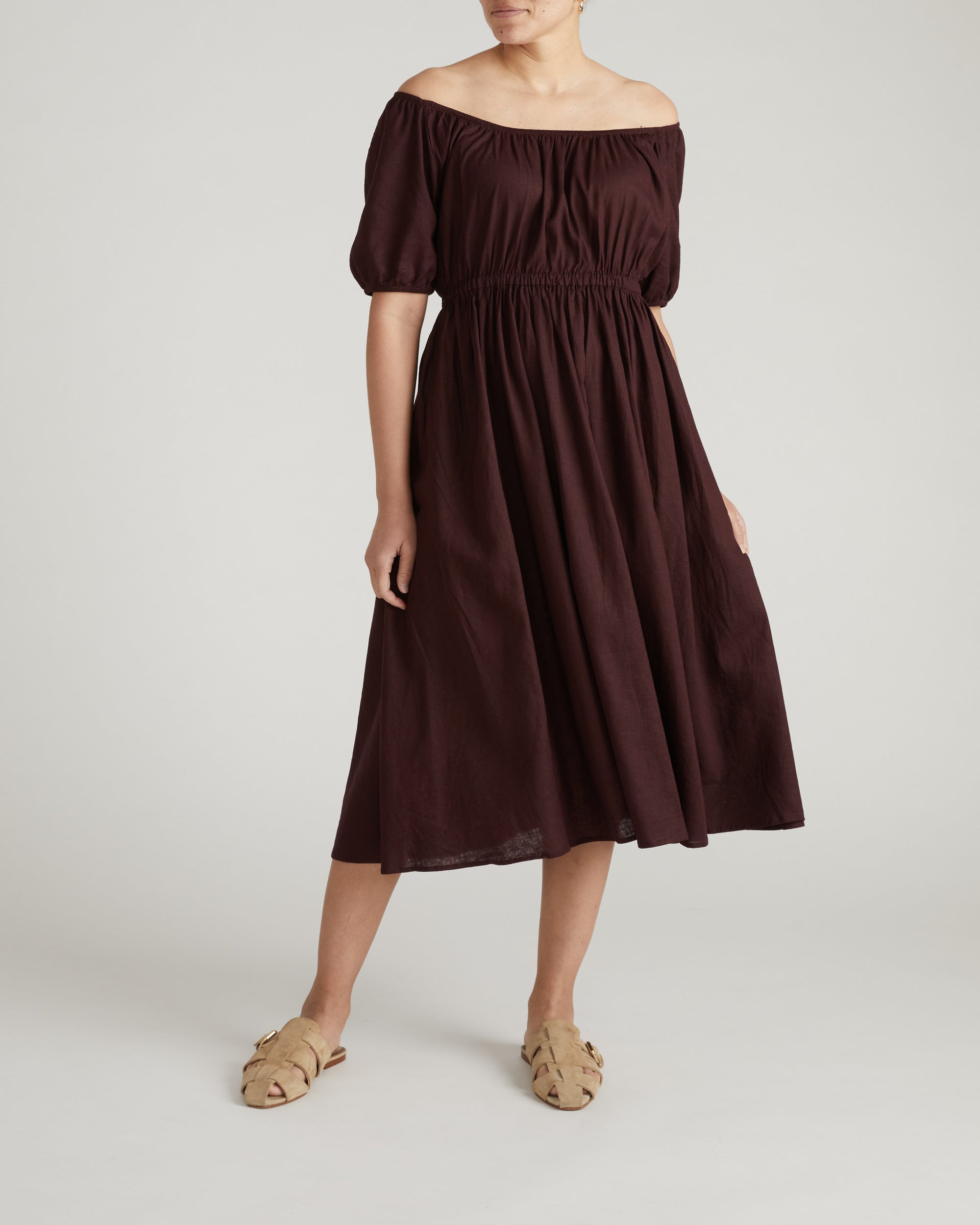 Andrea Linen Blend Dress - Brulee | Plus Size & Straight Size Women's Fashion | Universal Standard