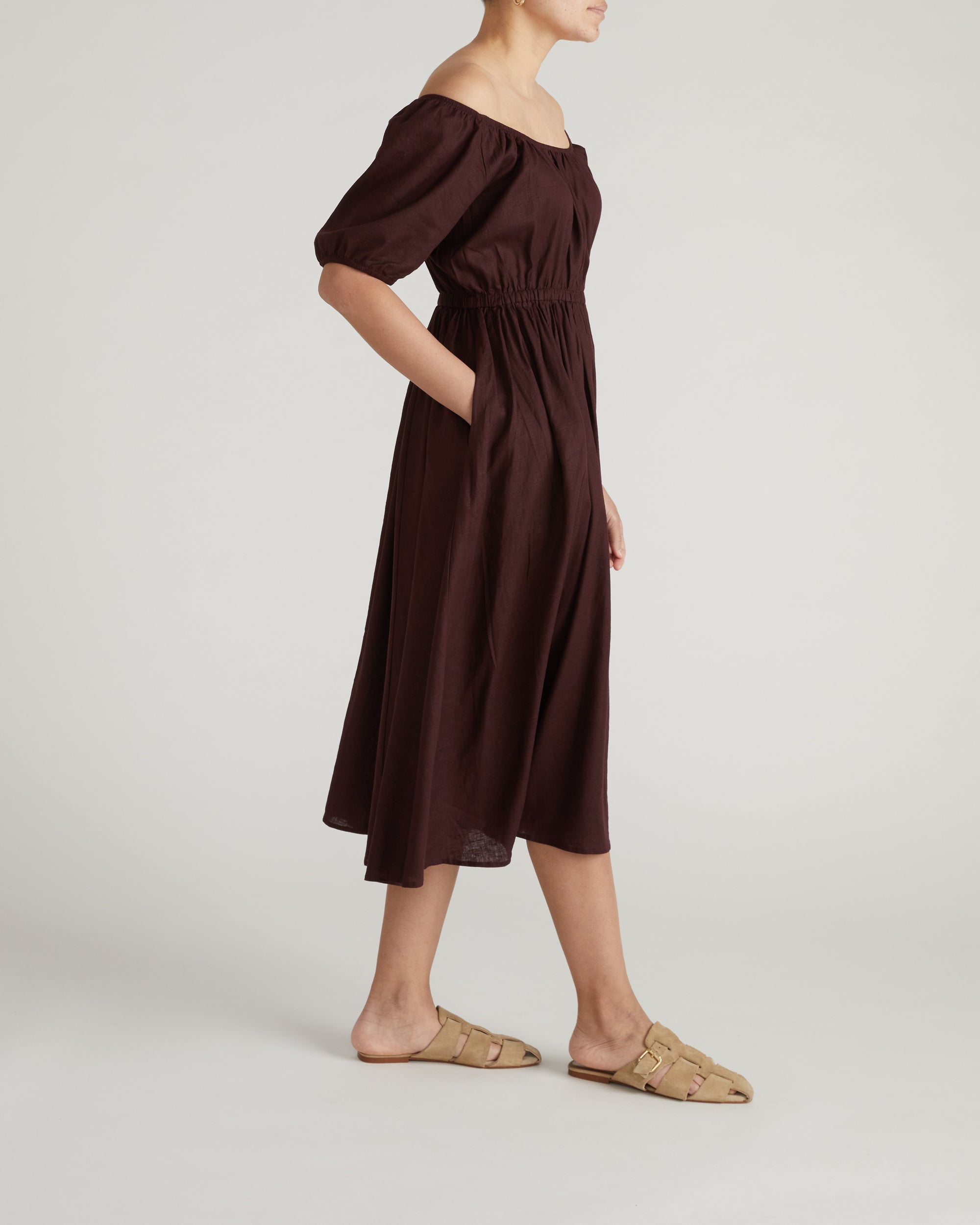 Andrea Linen Blend Dress - Brulee | Plus Size & Straight Size Women's Fashion | Universal Standard
