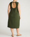 Lila Tie-Back Liquid Jersey Dress - Coratina Green | Plus Size & Straight Size Women's Fashion | Universal Standard