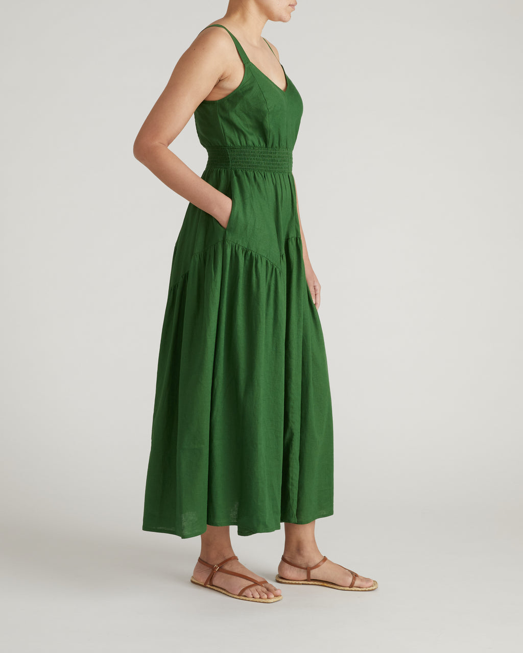 Ruby Smocked Linen Blend Sundress
