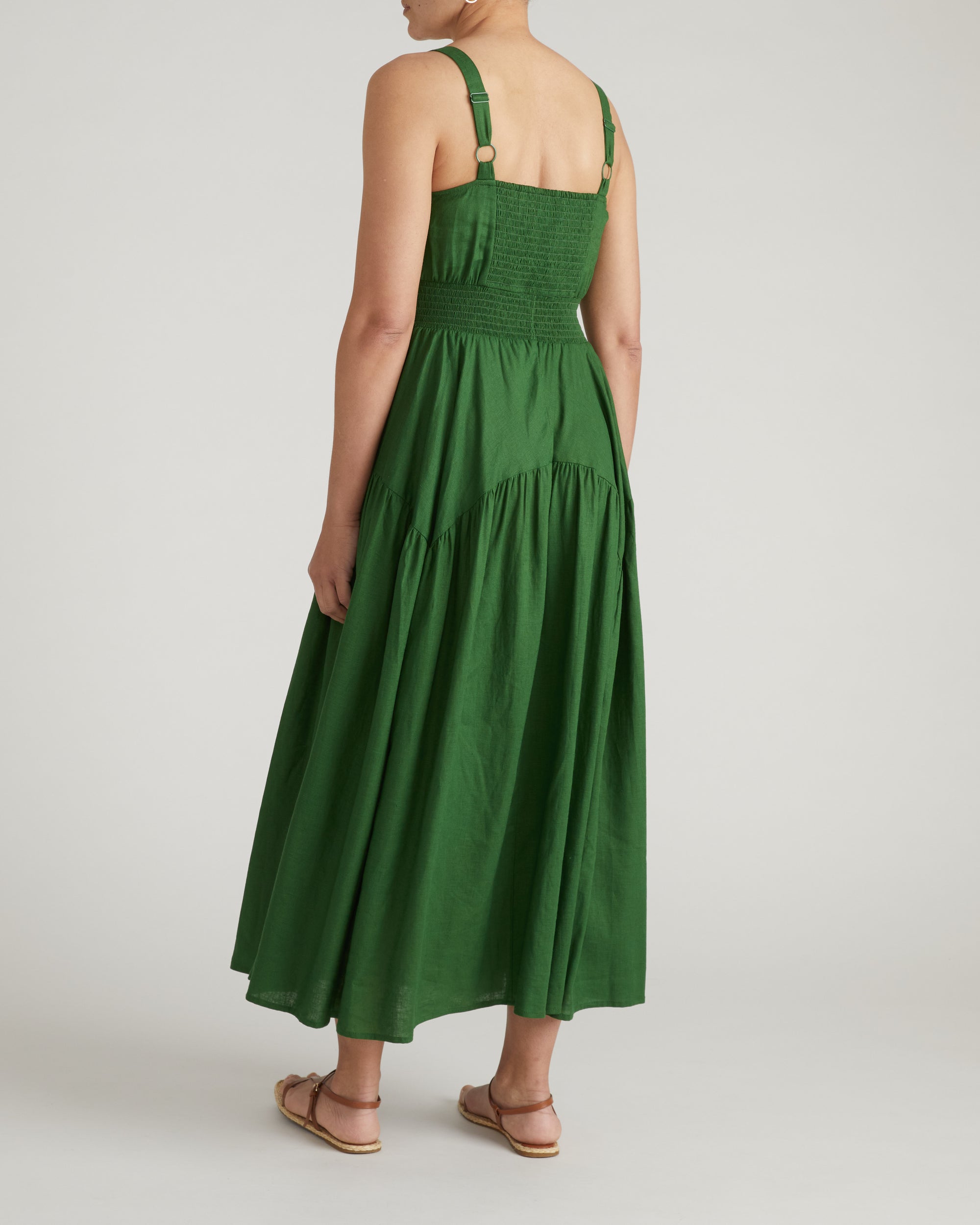 Ruby Smocked Linen Blend Sundress - Jardin | Plus Size & Straight Size Women's Fashion | Universal Standard