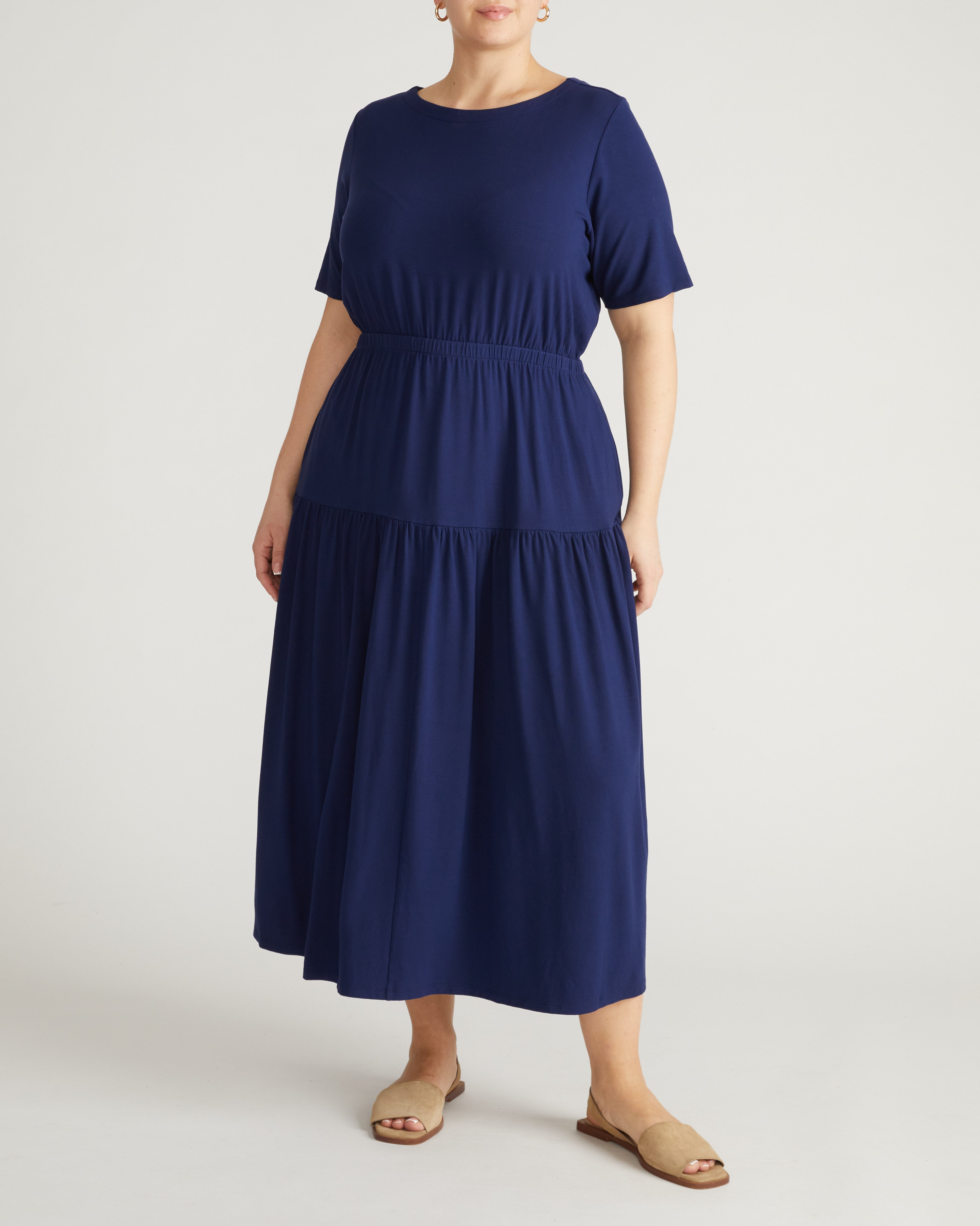 Thea Divine Jersey Midi Dress - Cenote – Universal Standard
