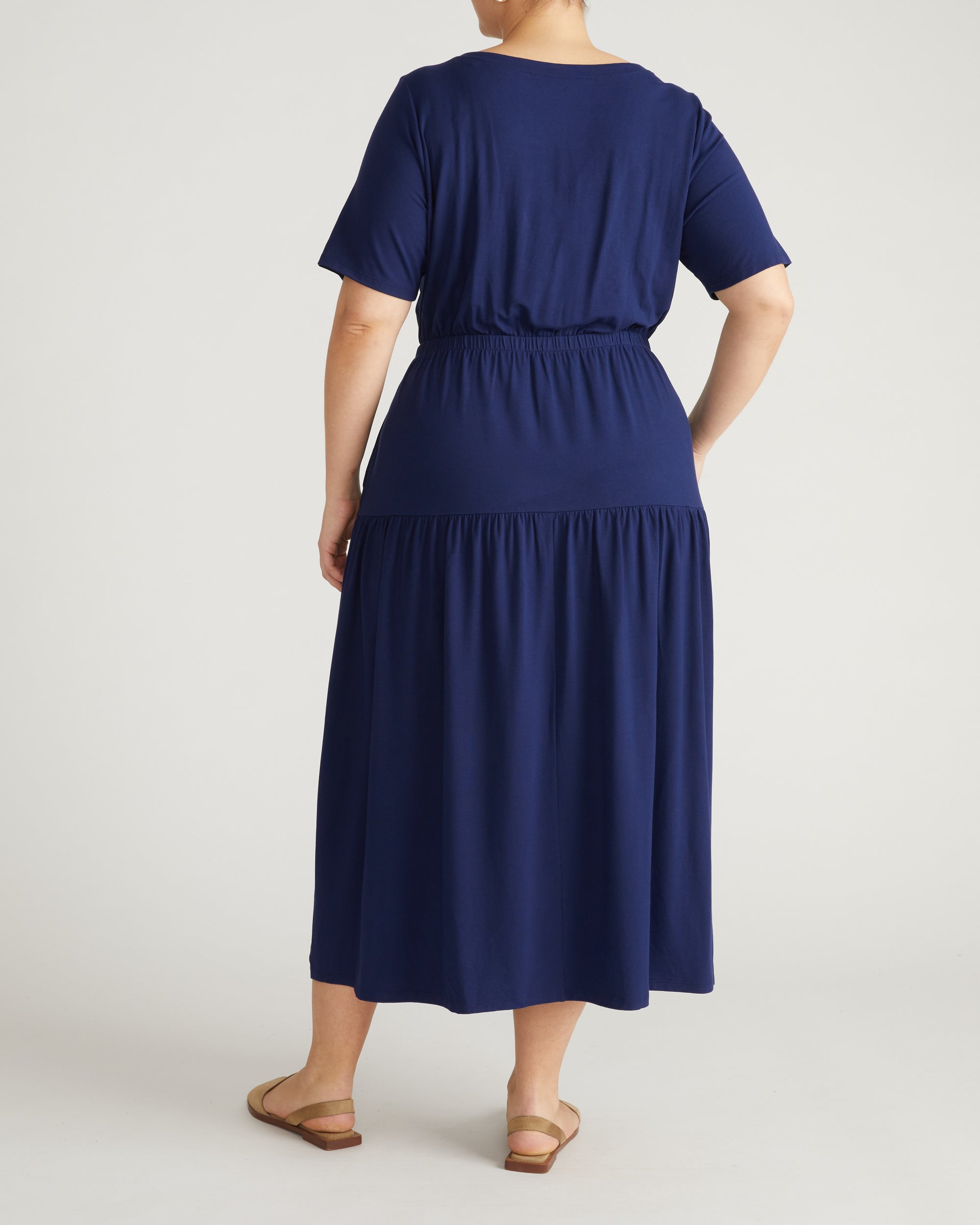 Thea Divine Jersey Midi Dress - Cenote | Plus Size & Straight Size Women's Fashion | Universal Standard