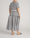 Thea Divine Jersey Midi Dress - Black/White Stripe | Plus Size & Straight Size Women's Fashion | Universal Standard