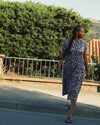 Thea Divine Jersey Midi Dress - Black Bosco Print | Plus Size & Straight Size Women's Fashion | Universal Standard
