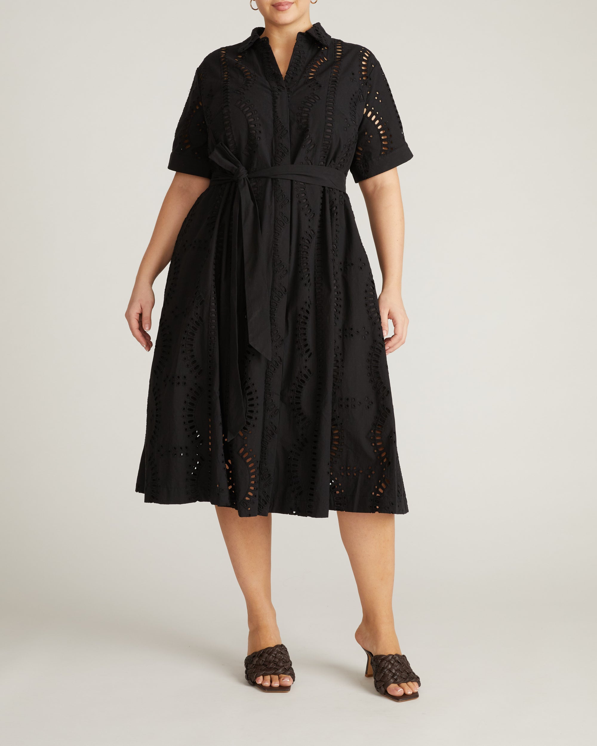 Tina Cotton Poplin Shirtdress - Black | Plus Size & Straight Size Women's Fashion | Universal Standard