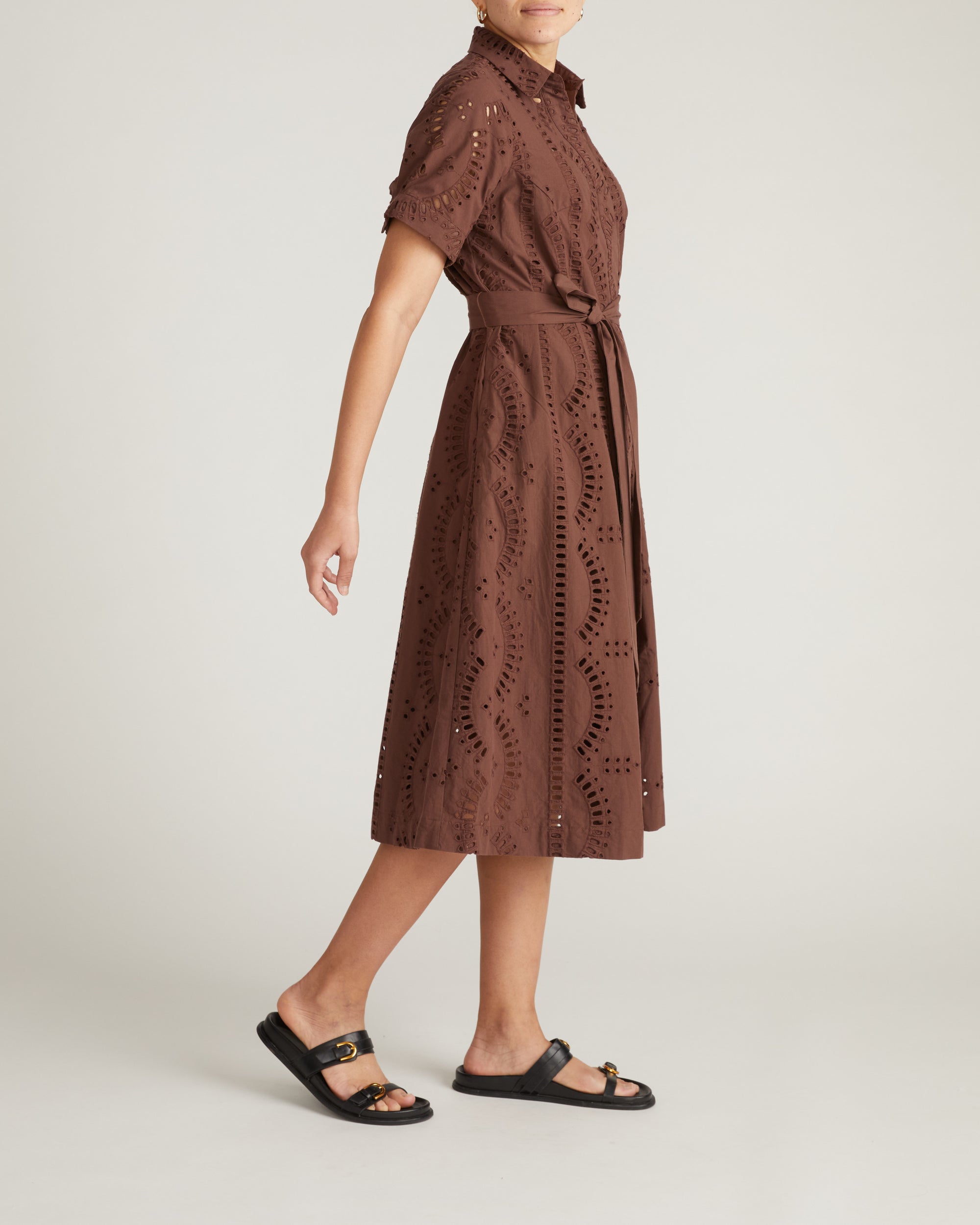 Tina Cotton Poplin Shirtdress - Peppercorn | Plus Size & Straight Size Women's Fashion | Universal Standard