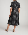 Tina Stretch Poplin Shirtdress - Hibiscus Embroidery | Plus Size & Straight Size Women's Fashion | Universal Standard