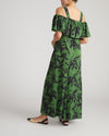 Lisbon Convertible Stretch Cupro Maxi Dress - Green Sgrafitto Print | Plus Size & Straight Size Women's Fashion | Universal Standard