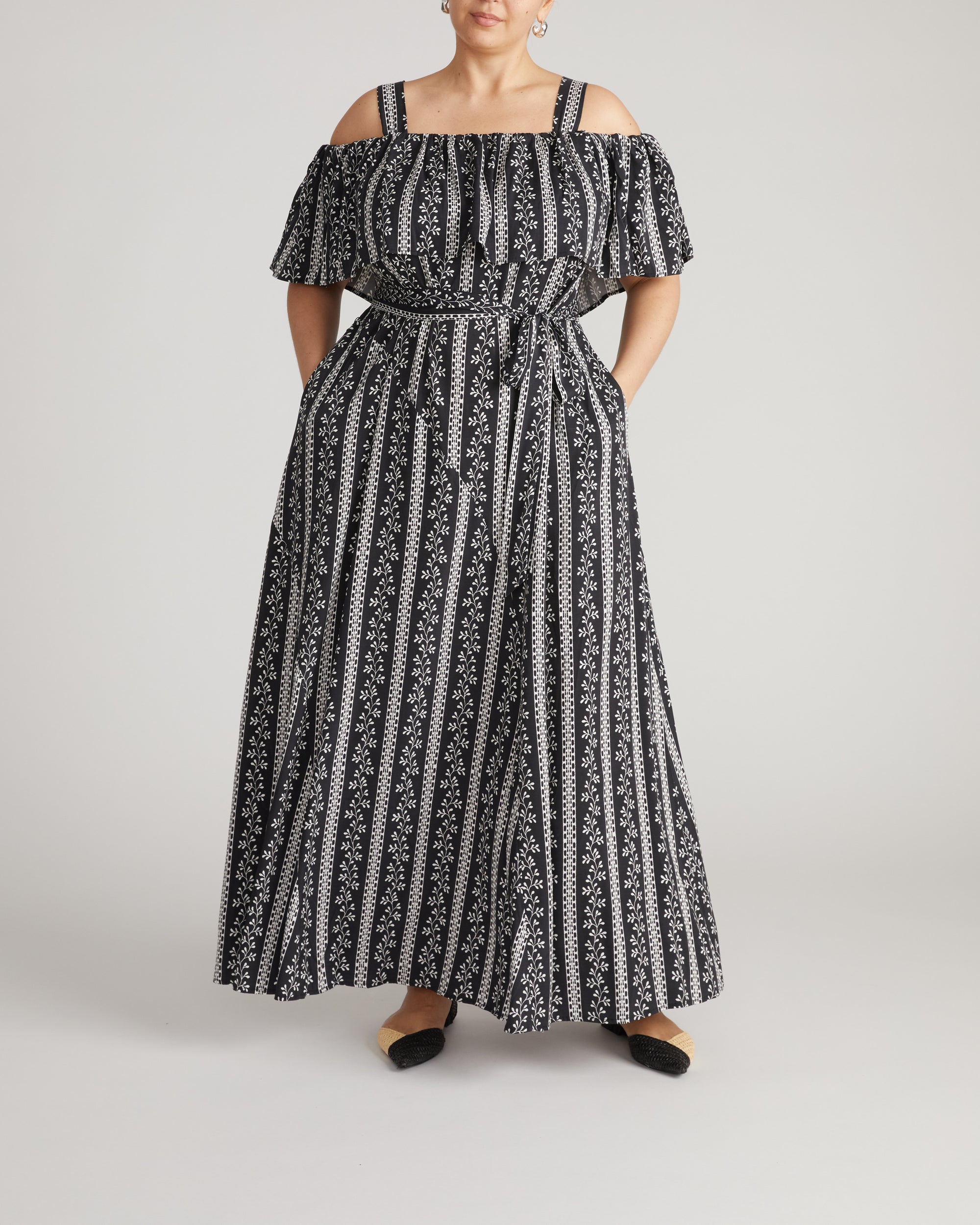 Lisbon Convertible Stretch Cupro Maxi Dress - Florentine Print | Plus Size & Straight Size Women's Fashion | Universal Standard