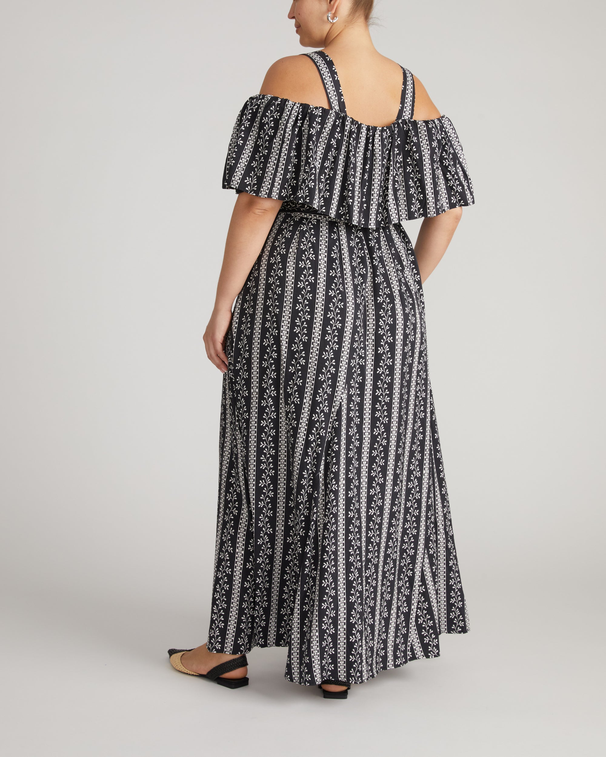 Lisbon Convertible Stretch Cupro Maxi Dress - Florentine Print | Plus Size & Straight Size Women's Fashion | Universal Standard
