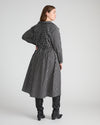 Samia Faux Wrap Cotton Poplin Dress - Black Windowpane Check | Plus Size & Straight Size Women's Fashion | Universal Standard