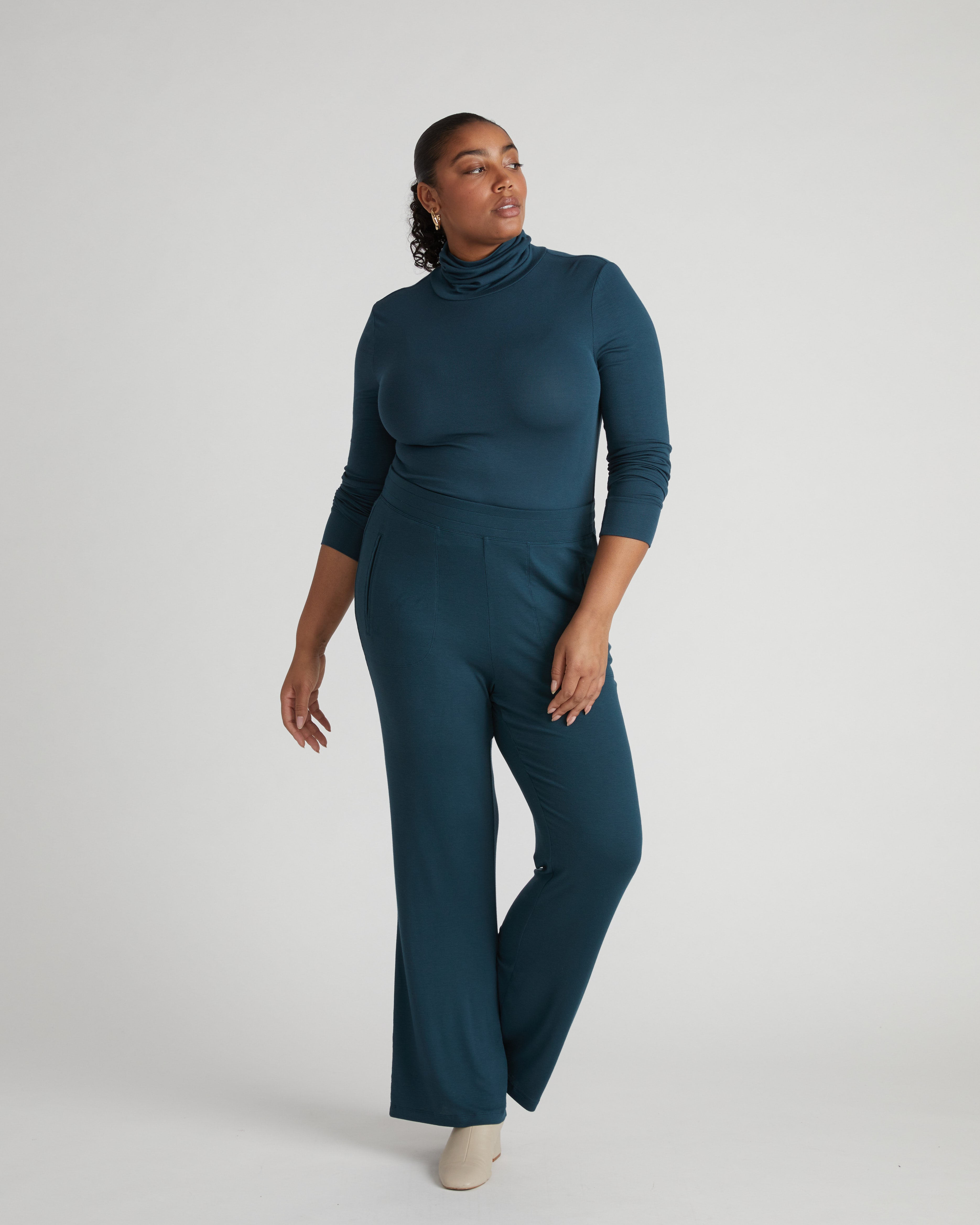 Cloud Rib Turtleneck - Deep Sea – Universal Standard