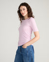 Cloud Rib Short Sleeve Crew Neck Tee - Pink Dreams | Plus Size & Straight Size Women's Fashion | Universal Standard