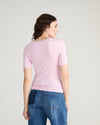 Cloud Rib Short Sleeve Crew Neck Tee - Pink Dreams | Plus Size & Straight Size Women's Fashion | Universal Standard