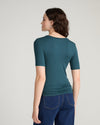 Cloud Rib Short Sleeve Crew Neck Tee - Deep Sea