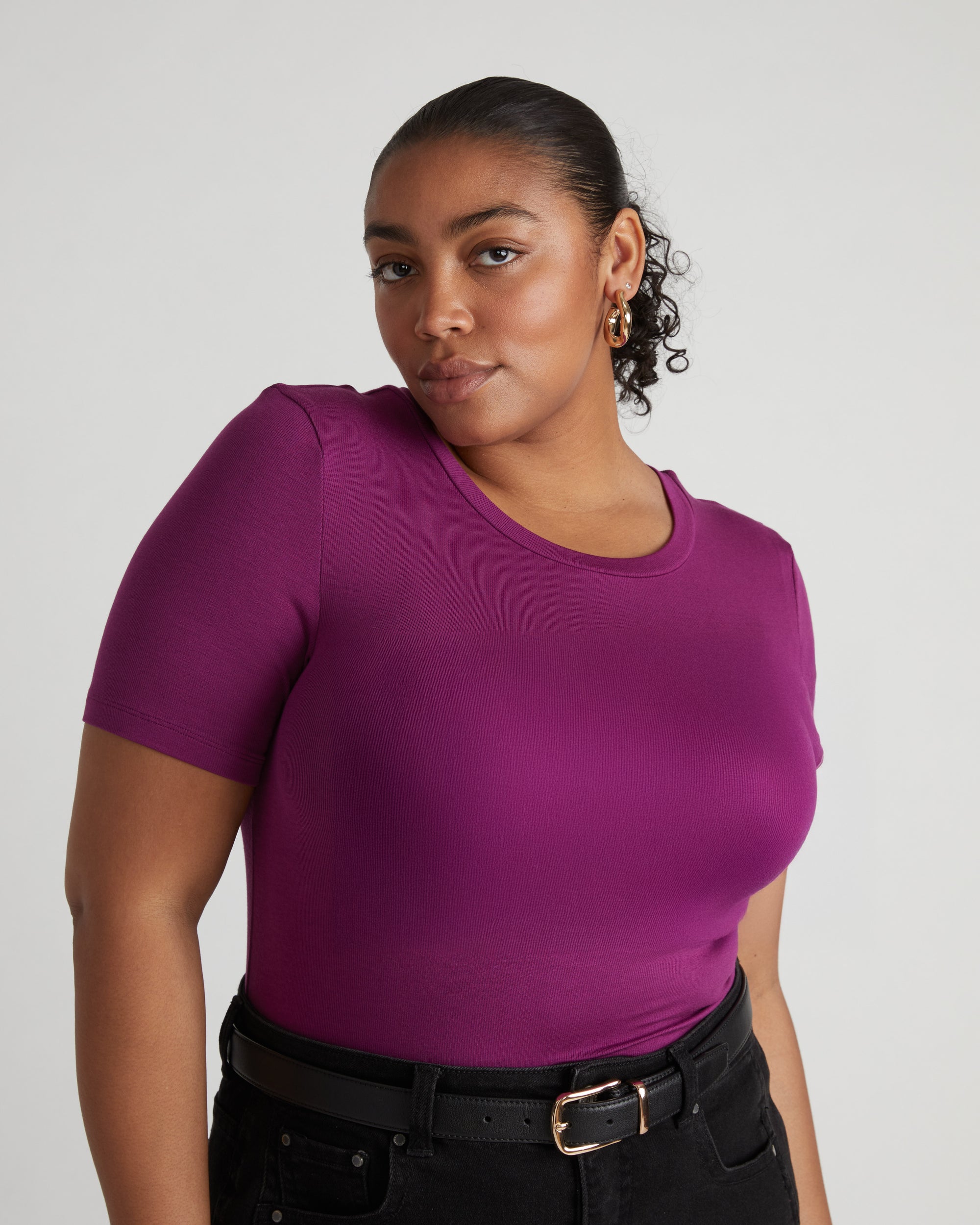 Foundation Short Sleeve Crew Neck Tee - Goji Berry