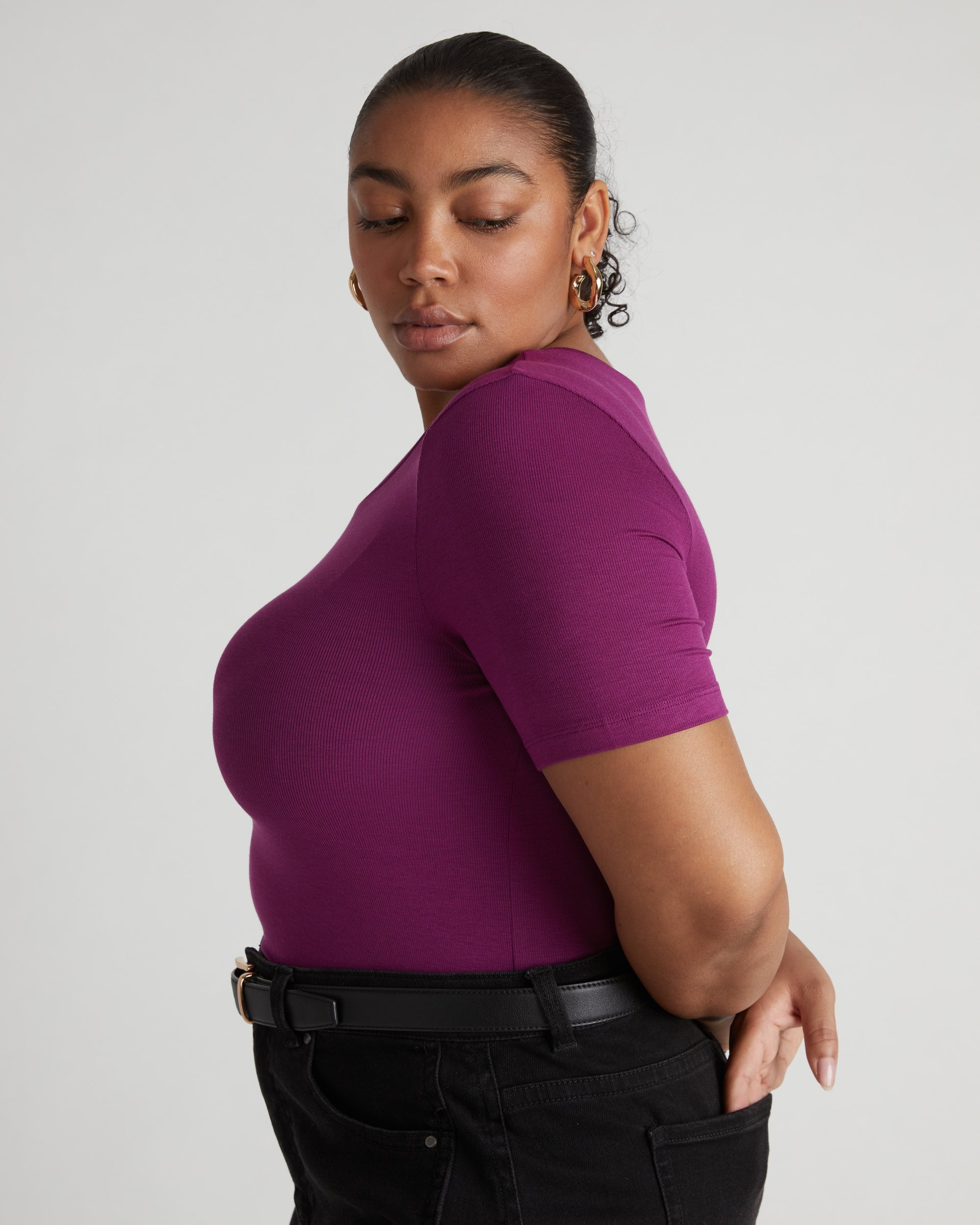 Foundation Short Sleeve Crew Neck Tee - Goji Berry