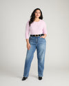 Cloud Rib Long Sleeve Crew Neck Tee - Pink Dreams | Plus Size & Straight Size Women's Fashion | Universal Standard