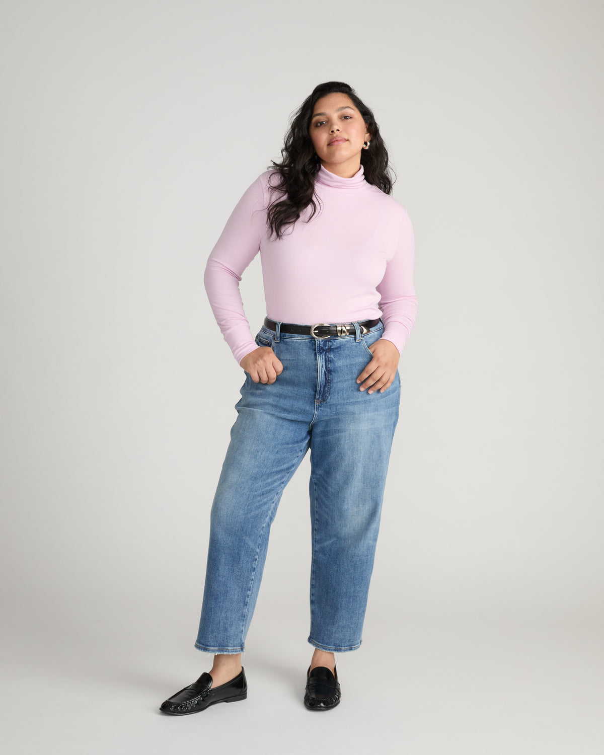 Cloud Rib Turtleneck - Pink Dreams | Plus Size & Straight Size Women's Fashion | Universal Standard