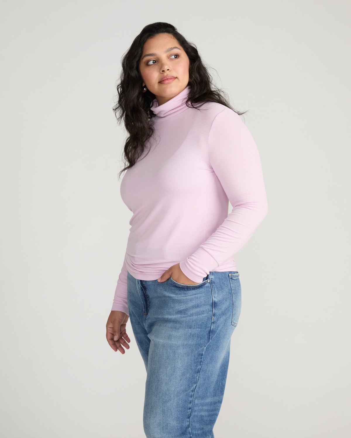 Cloud Rib Turtleneck - Pink Dreams | Plus Size & Straight Size Women's Fashion | Universal Standard