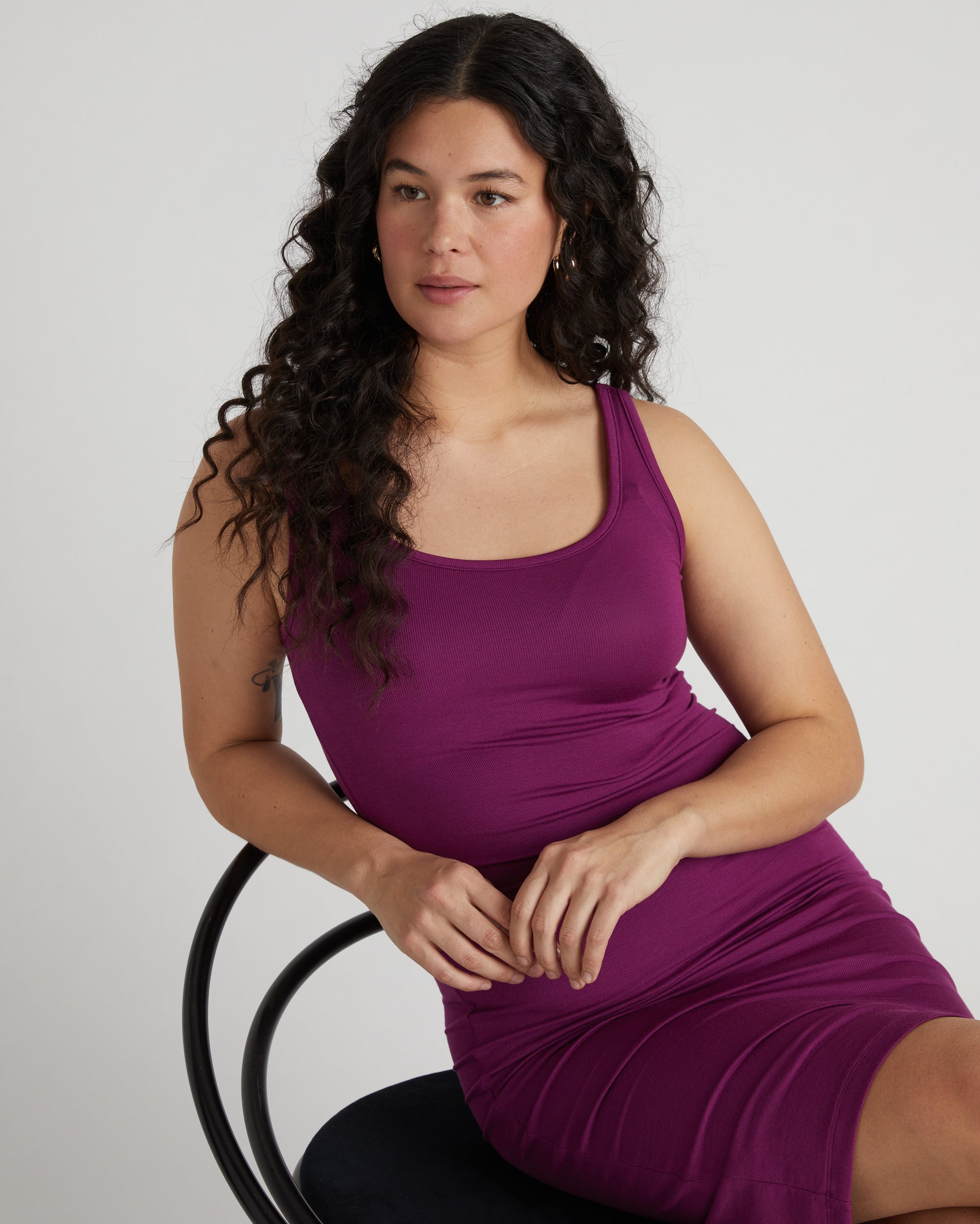 Foundation Tank Dress - Goji Berry