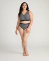 UltimateS Mid Rise Bikini - Fine Stripe in Navy/White