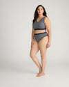 UltimateS Mid Rise Bikini - Fine Stripe in Navy/White