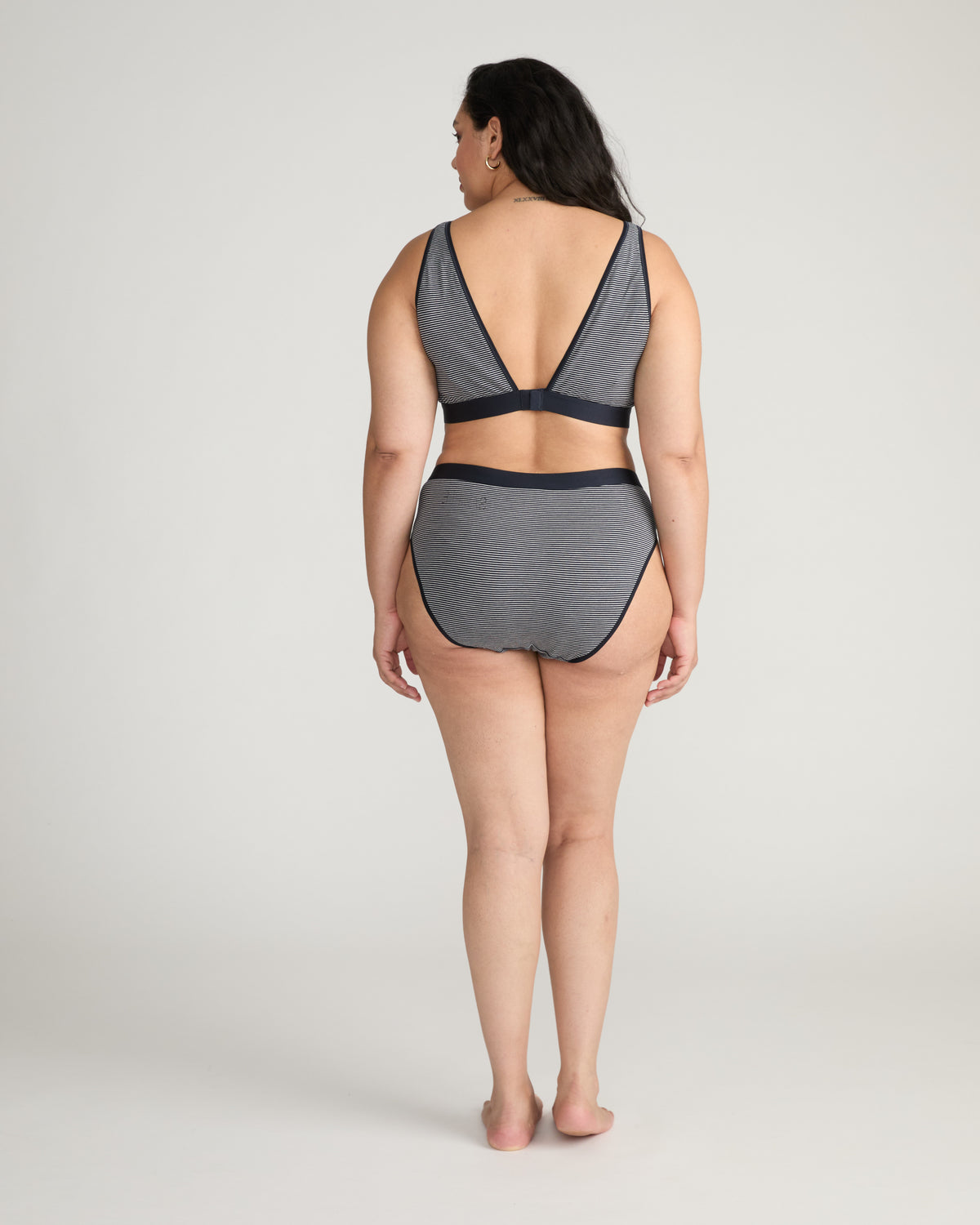 UltimateS Mid Rise Bikini - Fine Stripe in Navy/White