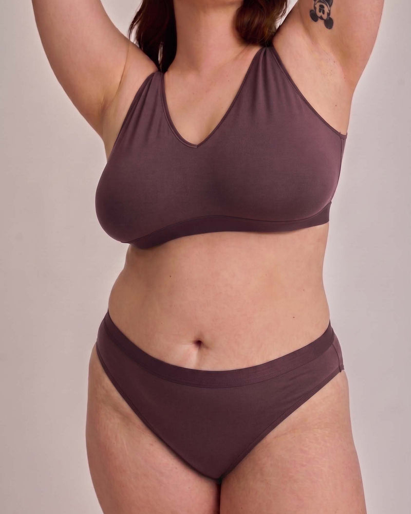 UltimateS Mid Rise Bikini - Cassis | Plus Size & Straight Size Women's Fashion | Universal Standard
