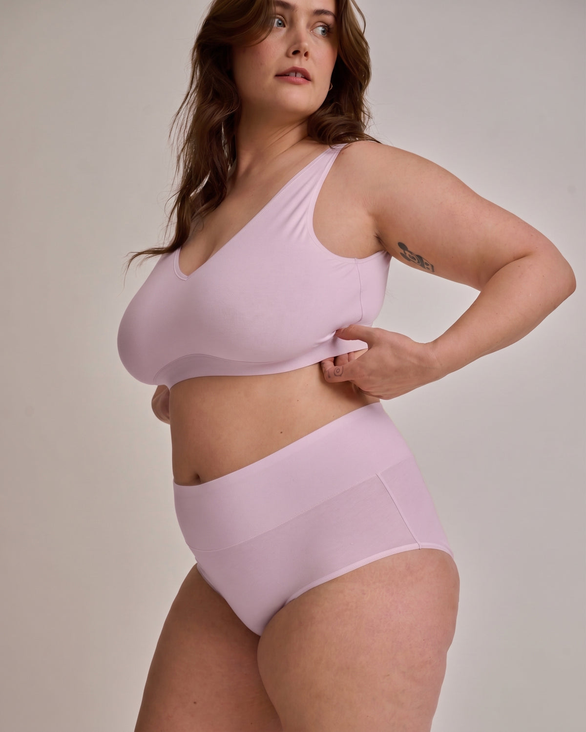 UltimateS Full Coverage High Rise Brief - Pink Dreams | Plus Size & Straight Size Women's Fashion | Universal Standard
