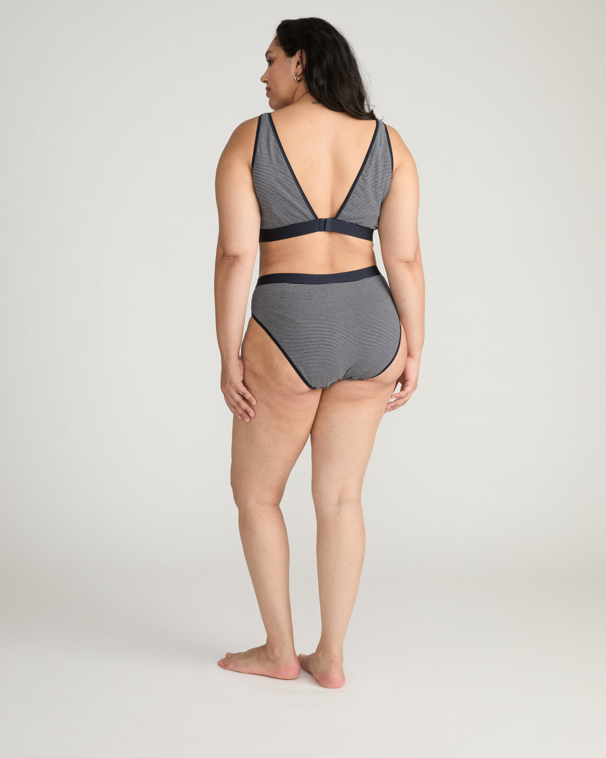 The Refined UltimateS Lounge Bra - Fine Stripe in Navy/White