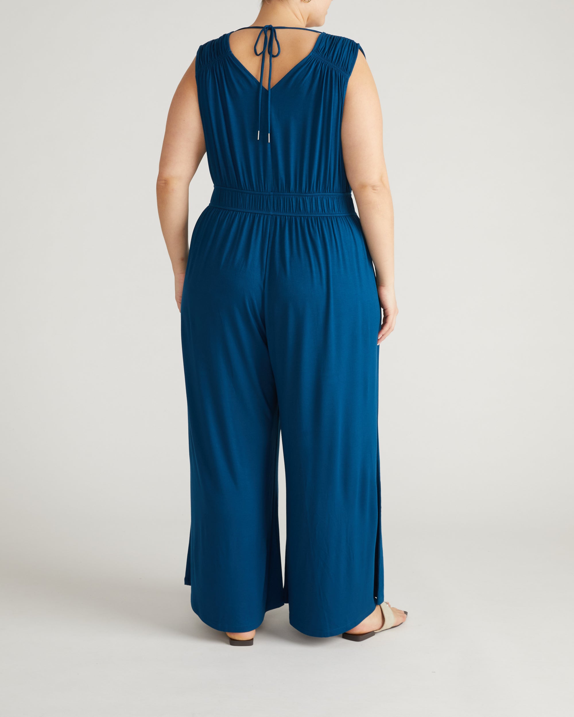 Zoey Liquid Jersey Jumpsuit - Blue Teal | Plus Size & Straight Size Women's Fashion | Universal Standard