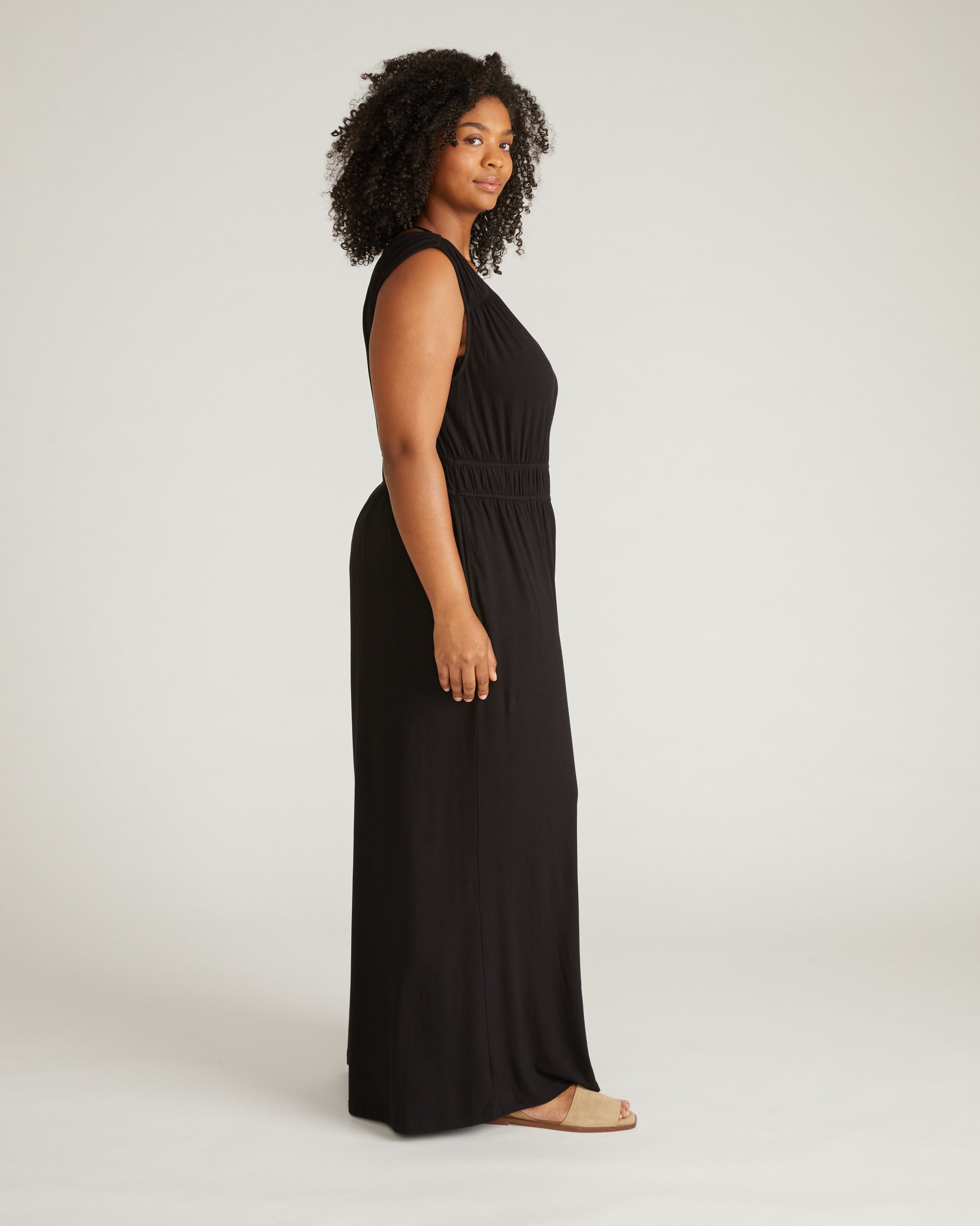 Zoey Liquid Jersey Jumpsuit - Black | Plus Size & Straight Size Women's Fashion | Universal Standard