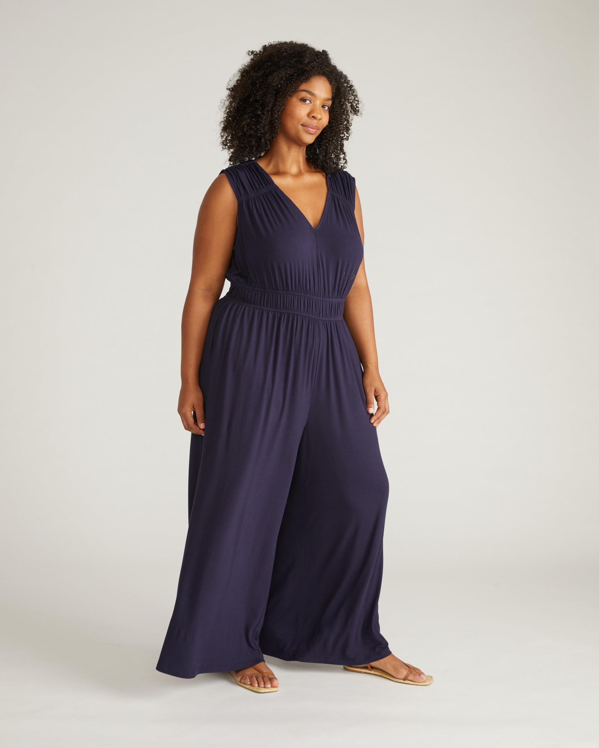 Zoey Liquid Jersey Jumpsuit - Midnight | Plus Size & Straight Size Women's Fashion | Universal Standard