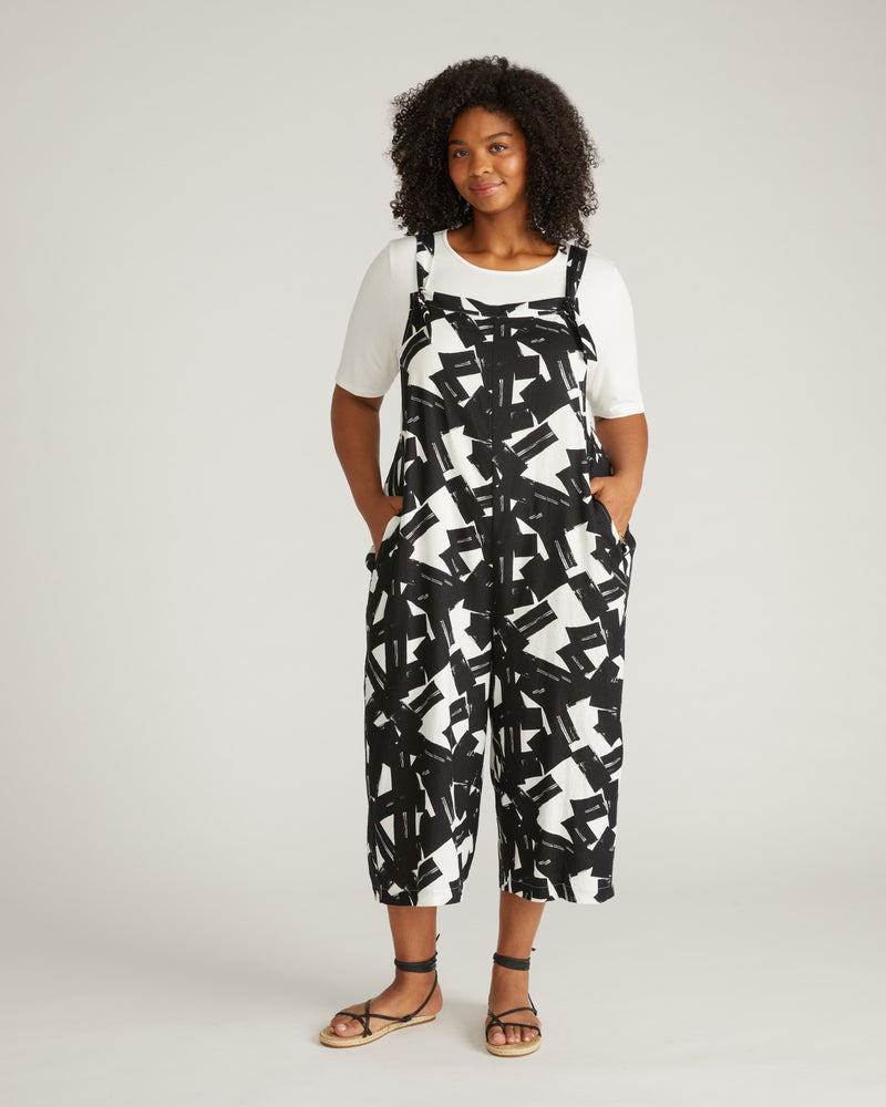 Kora Linen Overalls - Santiago Print