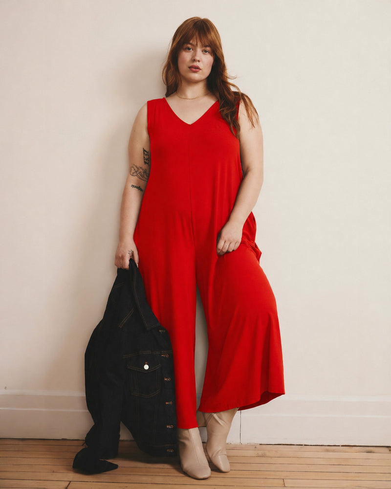Sunny Divine Jersey Jumpsuit - Shoreline Sunset | Plus Size & Straight Size Women's Fashion | Universal Standard