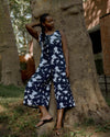Sunny Divine Jersey Jumpsuit - Navy Santiago Print