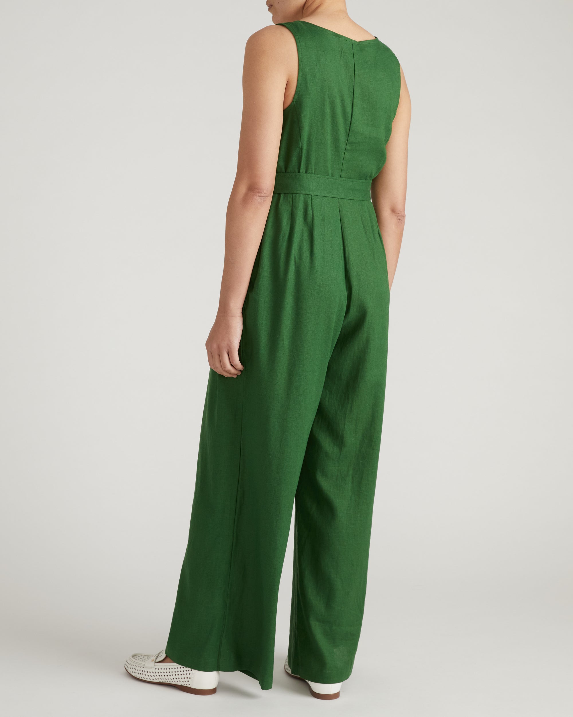 Rania Belted Linen Blend Jumpsuit - Jardin | Plus Size & Straight Size Women's Fashion | Universal Standard