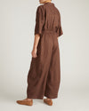 Maggie Barrel Leg Linen Blend Jumpsuit - Peppercorn | Plus Size & Straight Size Women's Fashion | Universal Standard