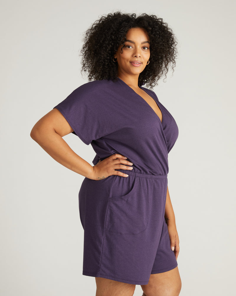 Nora Cross Front Romper - Anthracite